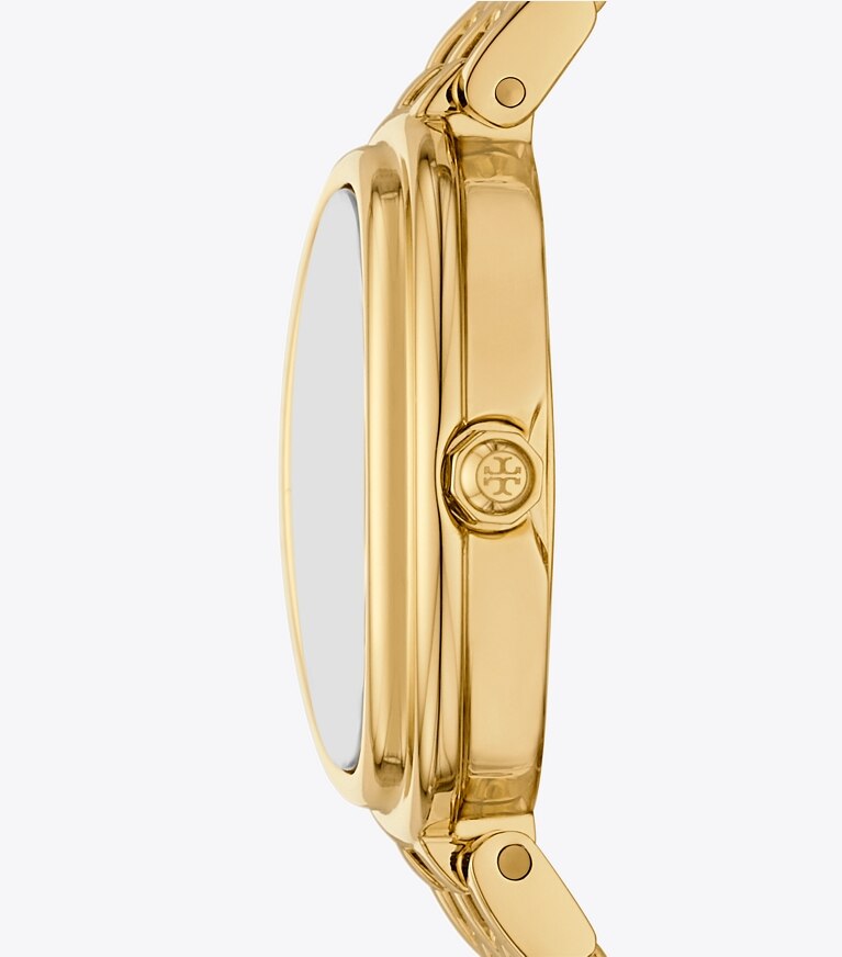 Tory Burch diseñador relojes con correa Reloj ovalado en GOLD lateral