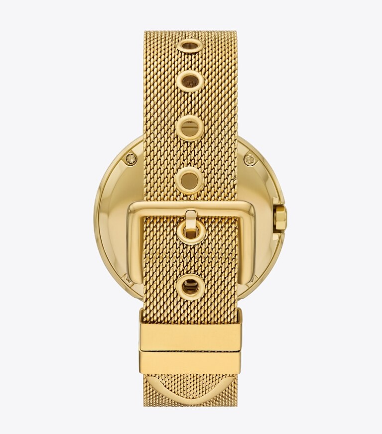 Tory Burch diseñador relojes con correa Reloj Pierced en IVORY/GOLD volver
