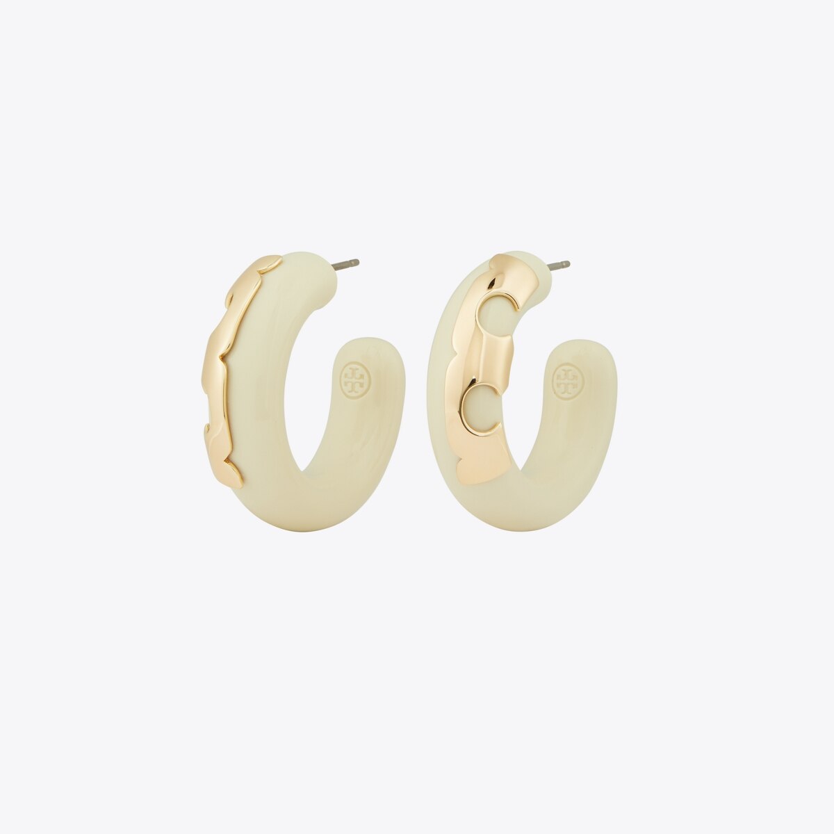 25年★Tory Burch Britten Logo Hoop Earring 164140 Amazon.com: Tory Burch Britten Hoop Earrings 154591 in gold
