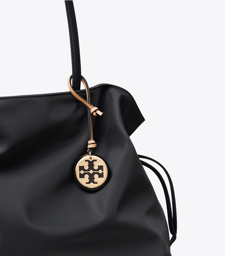 Tory Burch designer bag charms & key rings Reva Bag Charm in Black / Gold detail