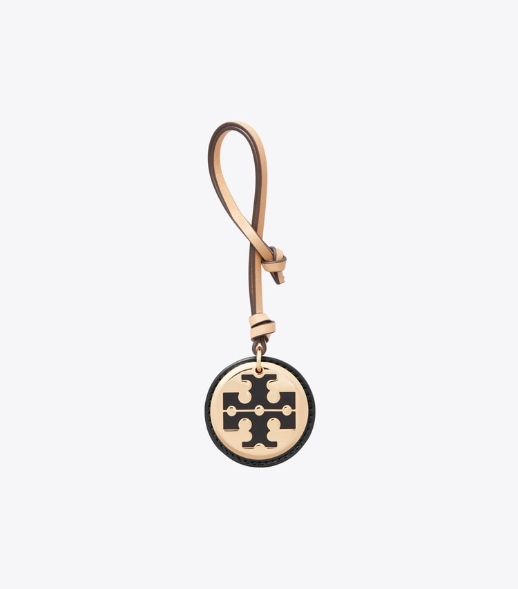 Tory Burch designer bag charms & key rings Reva Bag Charm in Black / Gold front
