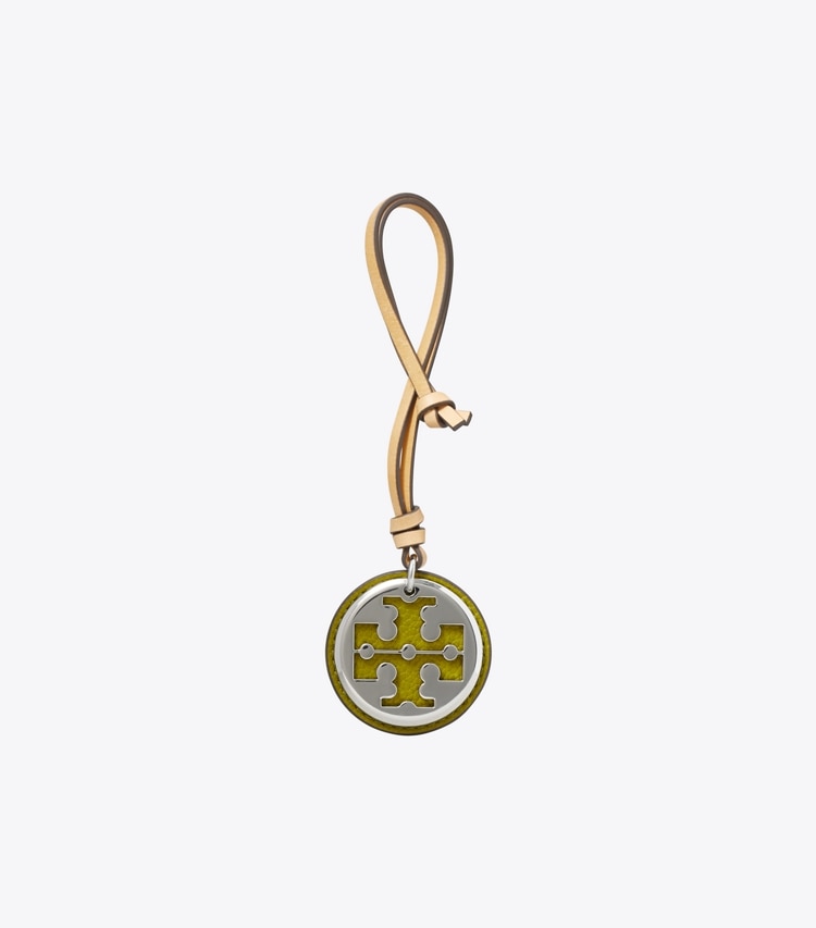 Tory Burch designer bag charms & key rings Reva Bag Charm in Moss / Silver front