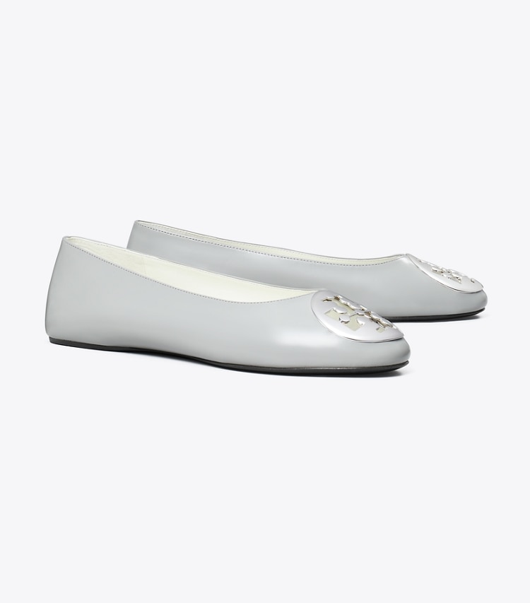 Tory Burch designer flats Reva Ballet in LOUTRE GRAY angle