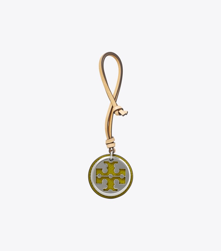 Tory Burch designer bag charms & key rings Reva Ballet Bag Charm in Moss / Silver front