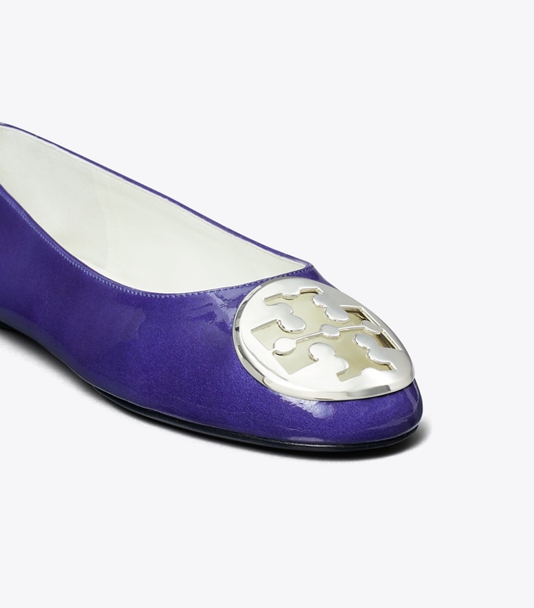 Tory Burch designer flats Reva Ballet in BALLPOINT BLUE detail