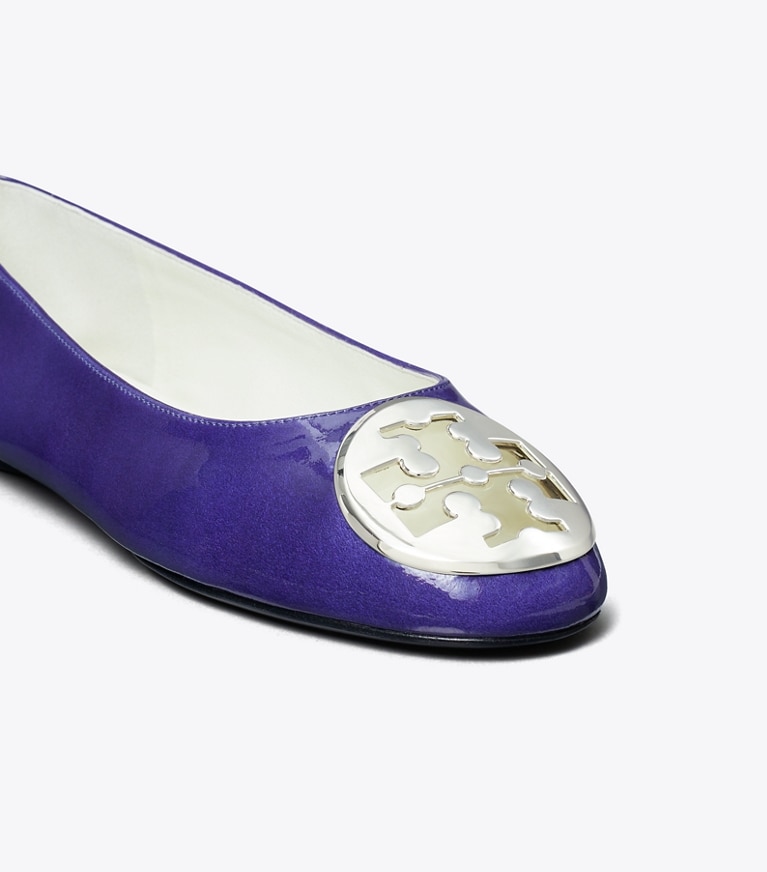 Tory Burch designer flats Reva Ballet in BALLPOINT BLUE angle