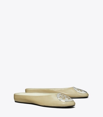 Tory Burch designer flats Reva Ballet Mule in PALO SANTO angle