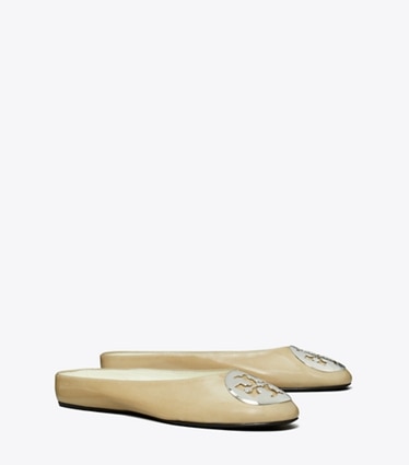 Tory Burch designer flats Reva Ballet Mule in PALO SANTO angle