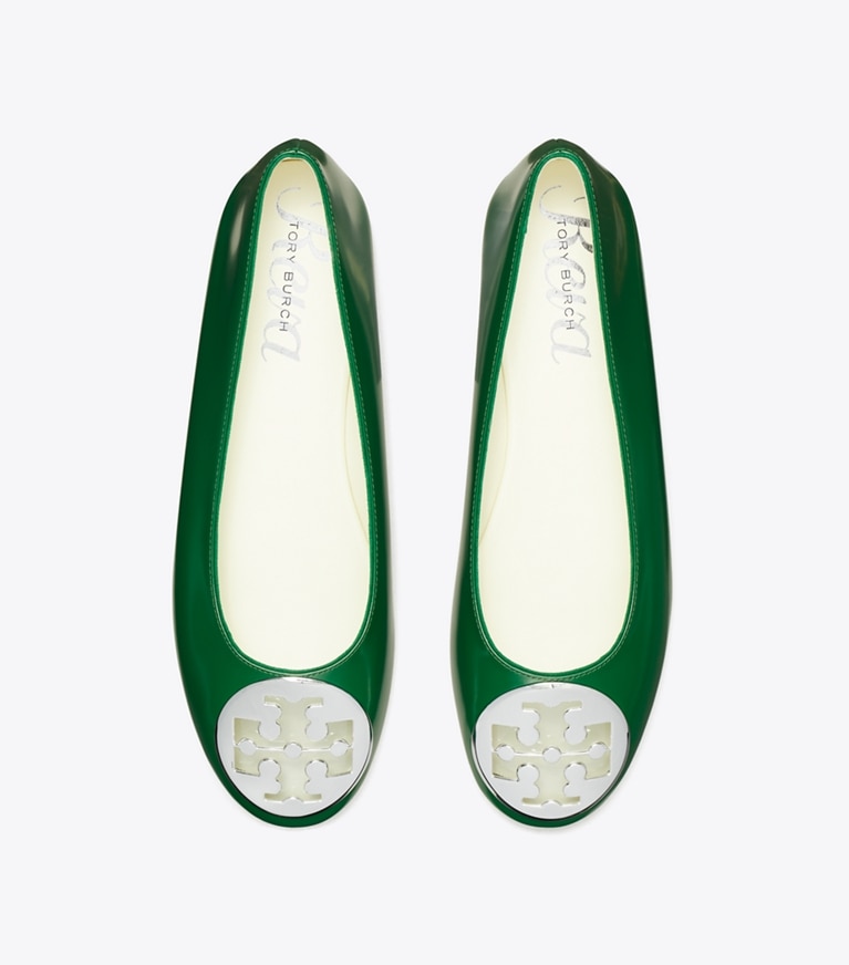 Tory Burch designer flats Reva Ballet in GRASS angle