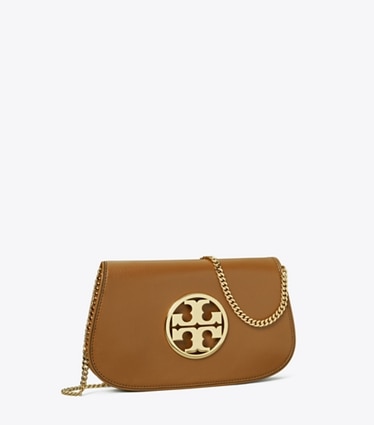 Tory Burch designer clutches Reva Clutch in Tiger'S Eye angle