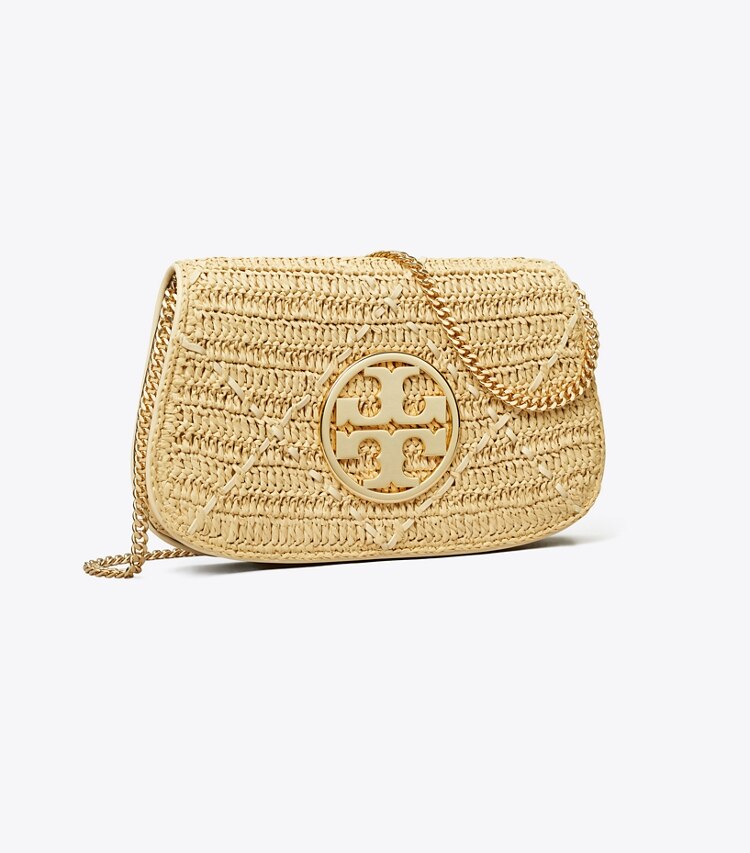 Tory Burch designer clutches Reva Clutch aus Bast in Natural angle