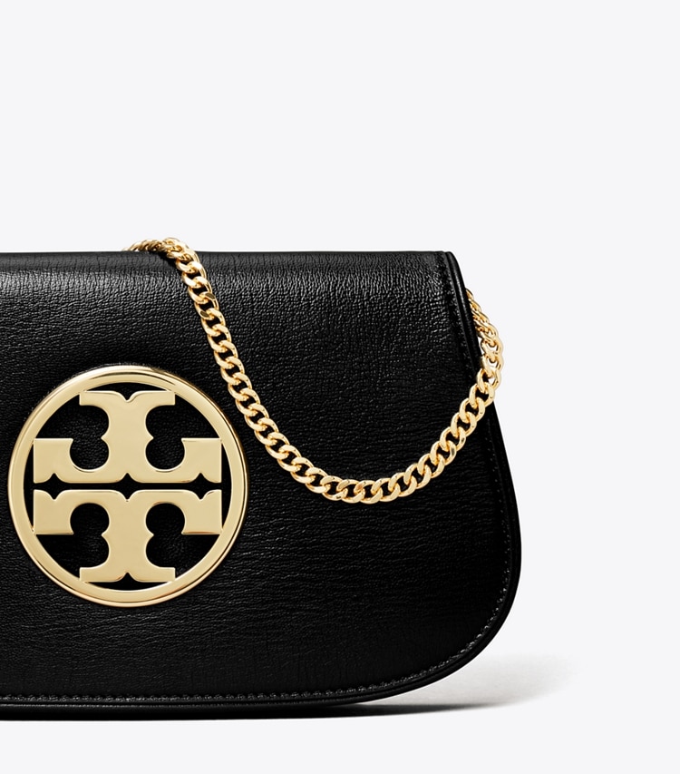 Tory Burch designer clutches Reva Clutch in Black detail