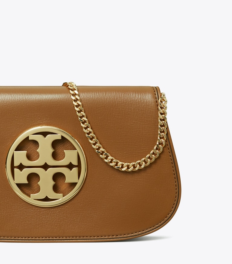 Tory Burch designer clutches Reva Clutch in Tiger'S Eye angle