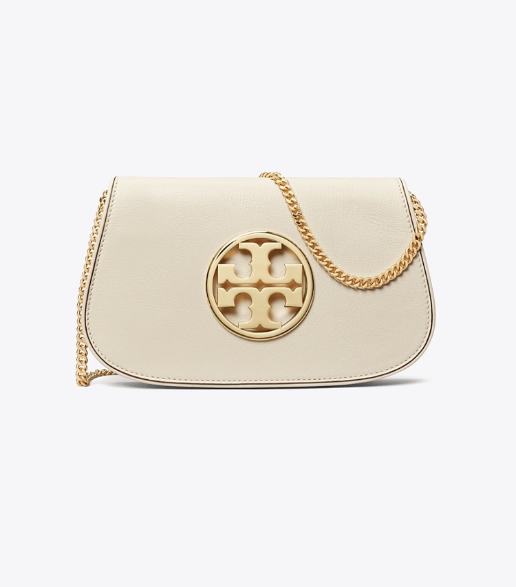 Tory Burch designer clutches Reva Clutch in NEW IVORY front