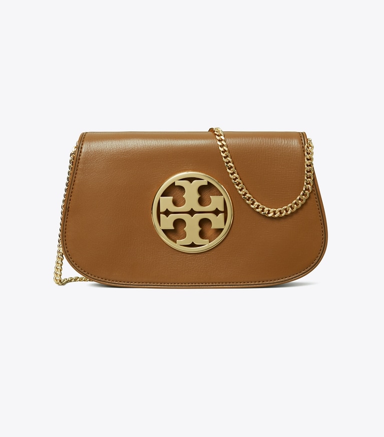 Tory Burch designer clutches Reva Clutch in Tiger'S Eye angle