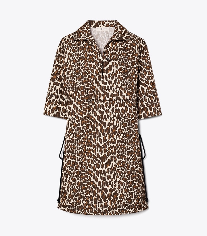 Reva Leopard Cotton Poplin Shirtdress: Women's Designer Dresses | Tory Burch