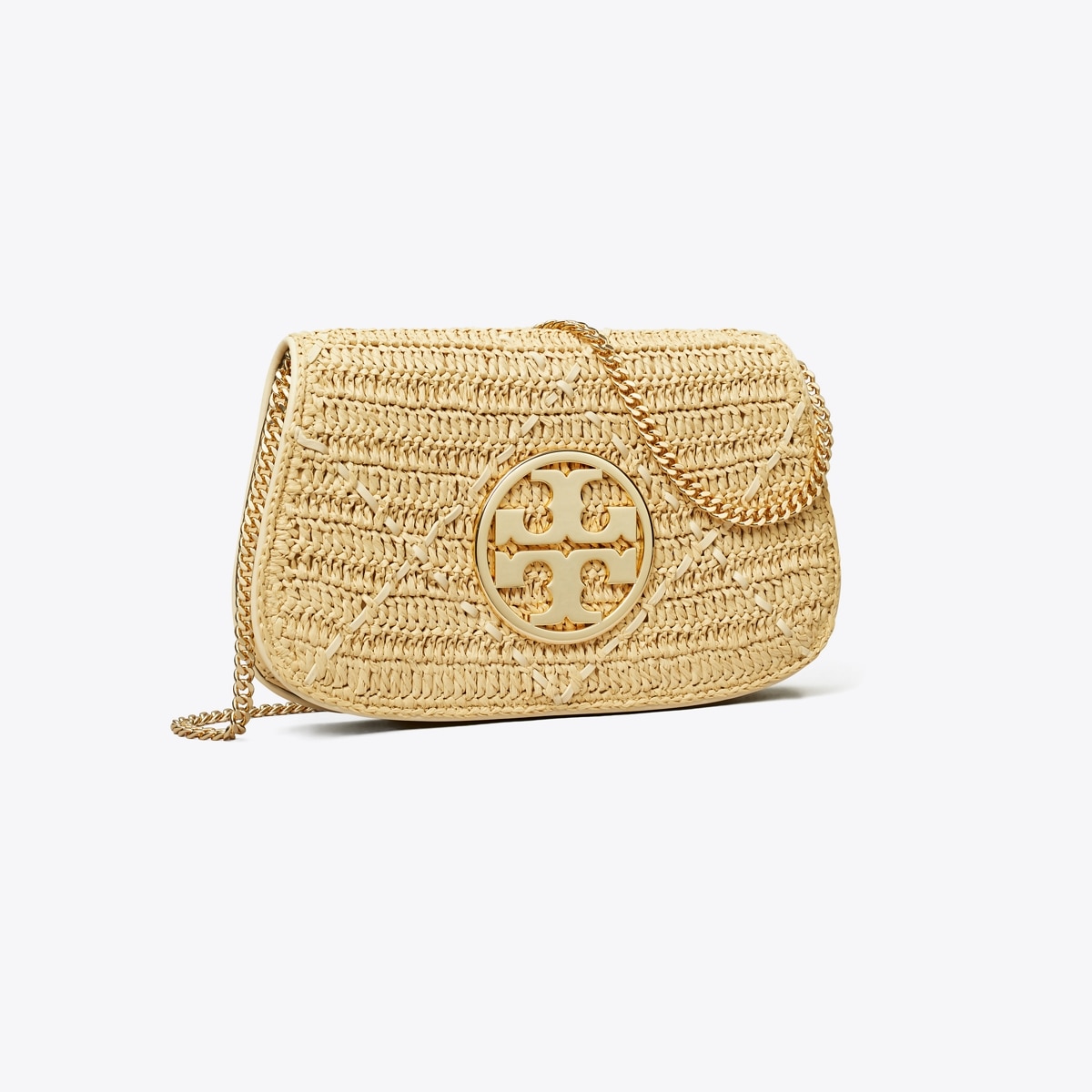 Reva Raffia Clutch in beige size OS