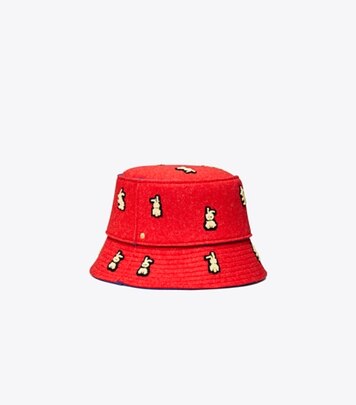 Straw Crochet Short-Brim Bucket Hat : Women's Accessories | Hats | Tory  Burch UK