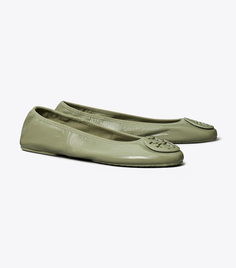 Tory Burch designer loafers Reva Travel Ballerina in SALICE / SALICE angle