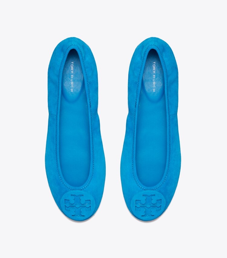 Tory Burch designer loafers Reva Travel Ballerina in DEEP BLUE / DEEP BLUE von oben