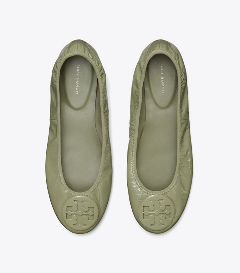 Tory Burch designer loafers Reva Travel Ballerina in SALICE / SALICE angle