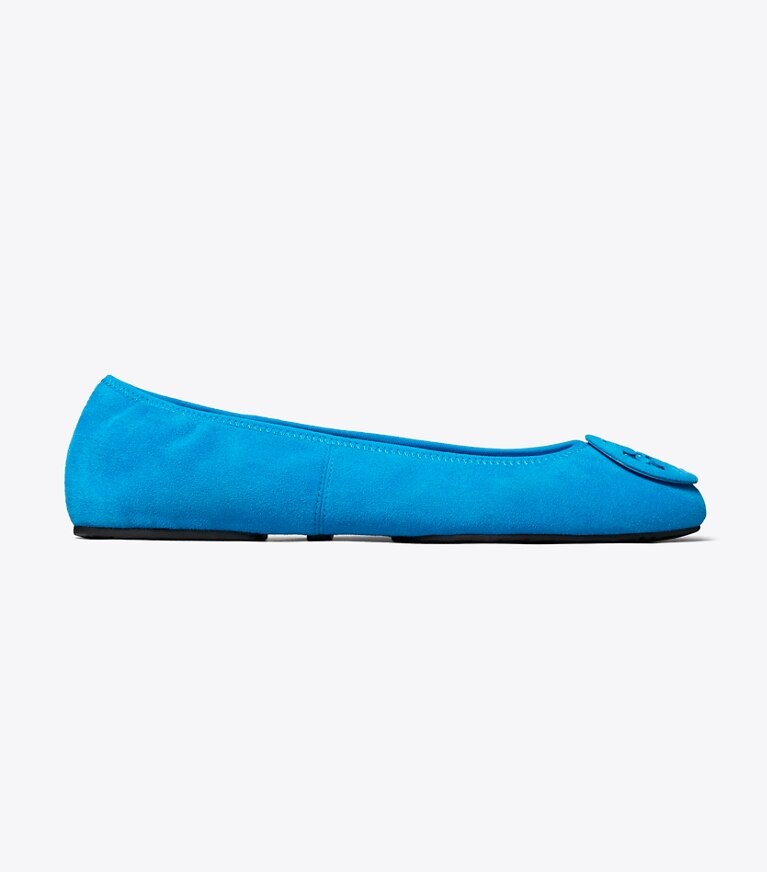 Tory Burch designer loafers Reva Travel Ballerina in DEEP BLUE / DEEP BLUE side