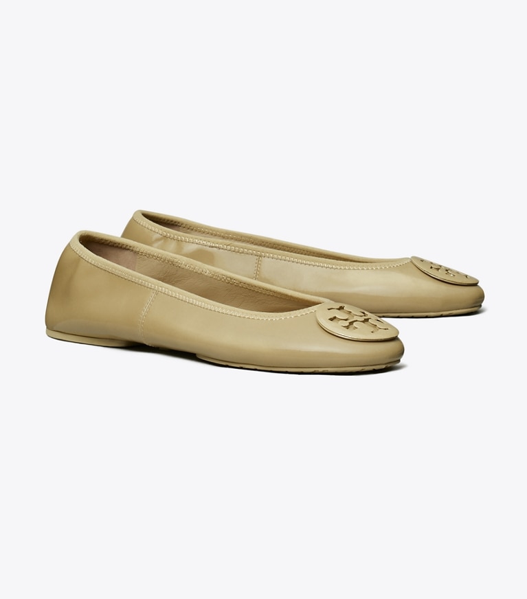 Tory Burch designer flats Reva Travel Ballet in PALO SANTO / PALO SANTO angle