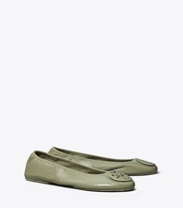 Tory Burch designer flats Reva Travel Ballet in SALICE / SALICE angle