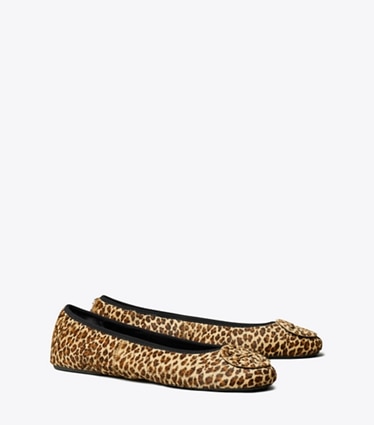 Tory Burch designer flats Reva Travel Ballet in LEOPARD MULTI / LEOPARD MULTI angle