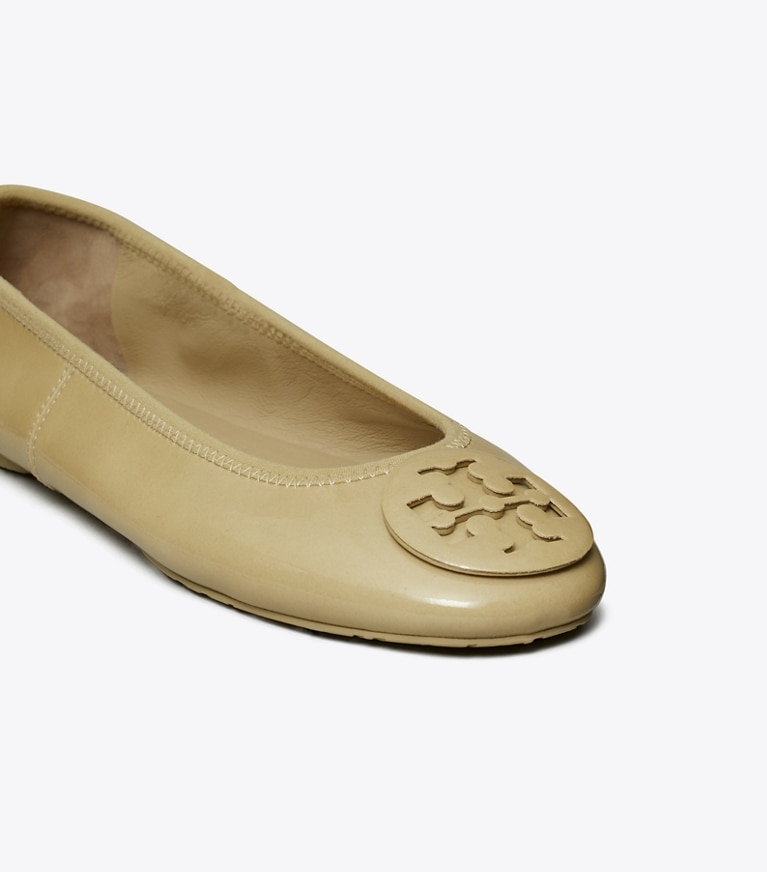 Tory Burch designer flats Reva Travel Ballet in PALO SANTO / PALO SANTO angle