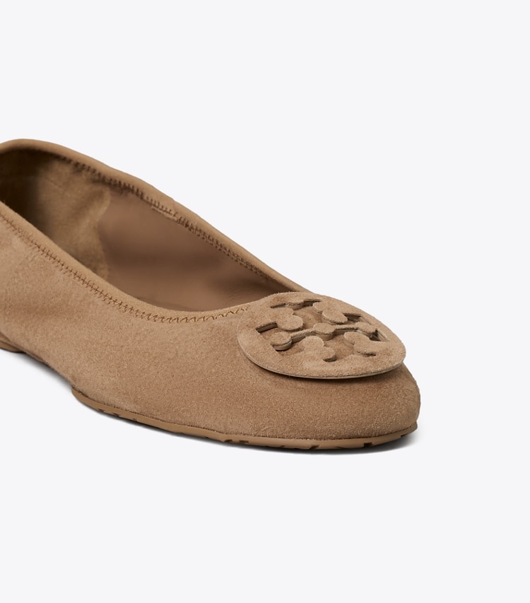 Tory Burch designer flats Reva Travel Ballet in RIVER ROCK detail