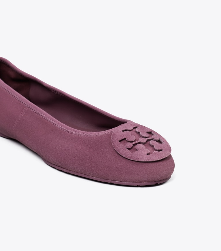Tory Burch designer flats Reva Travel Ballet in MAUVE / MAUVE detail