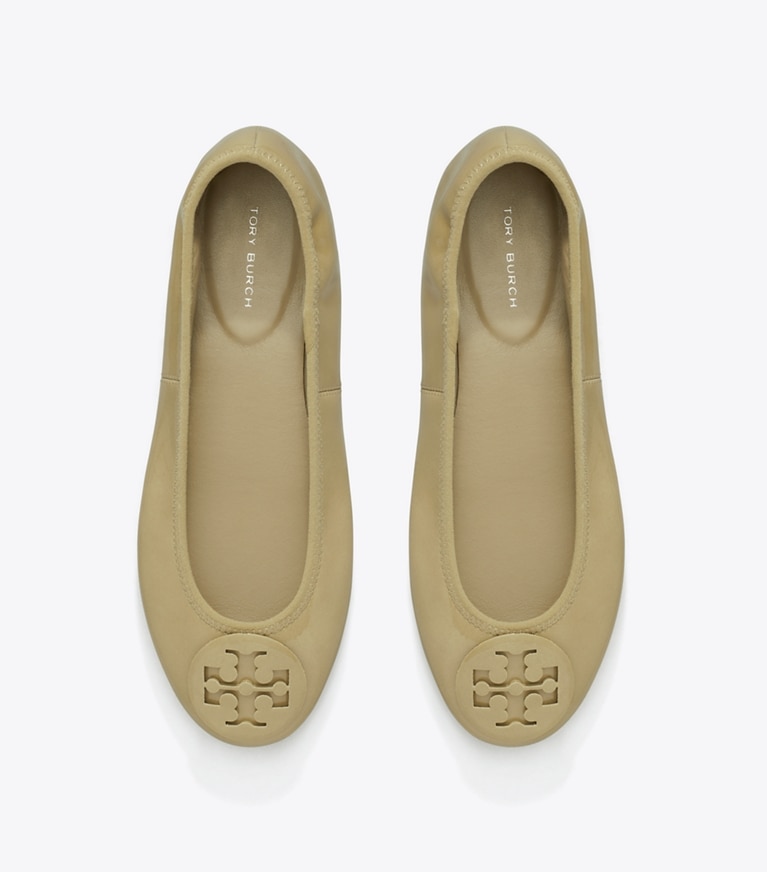 Tory Burch designer flats Reva Travel Ballet in PALO SANTO / PALO SANTO angle