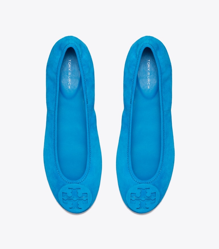 Tory Burch designer flats Reva Travel Ballet in DEEP BLUE / DEEP BLUE overhead