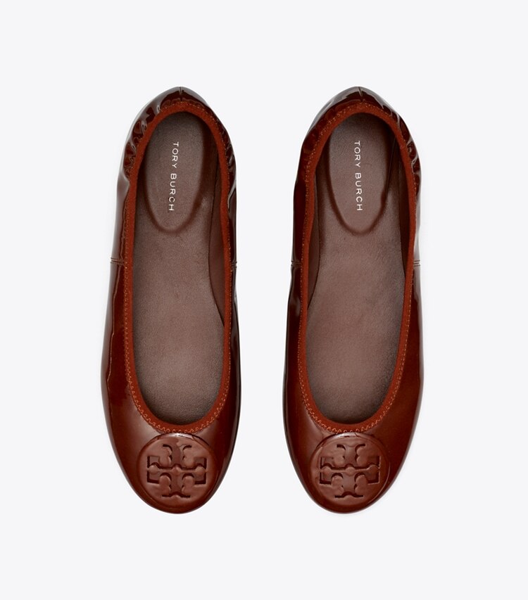 Tory Burch designer フラット リーヴァ トラベル バレエシューズ in FUOCO / FUOCO オーバーヘッド