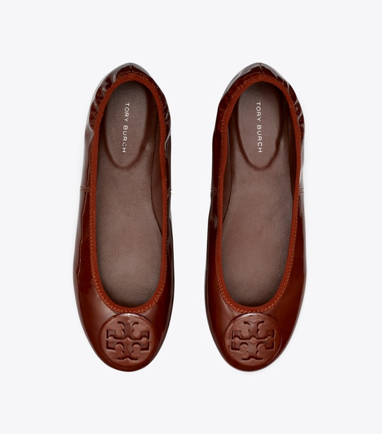 Tory Burch designer フラット リーヴァ トラベル バレエシューズ in FUOCO / FUOCO オーバーヘッド