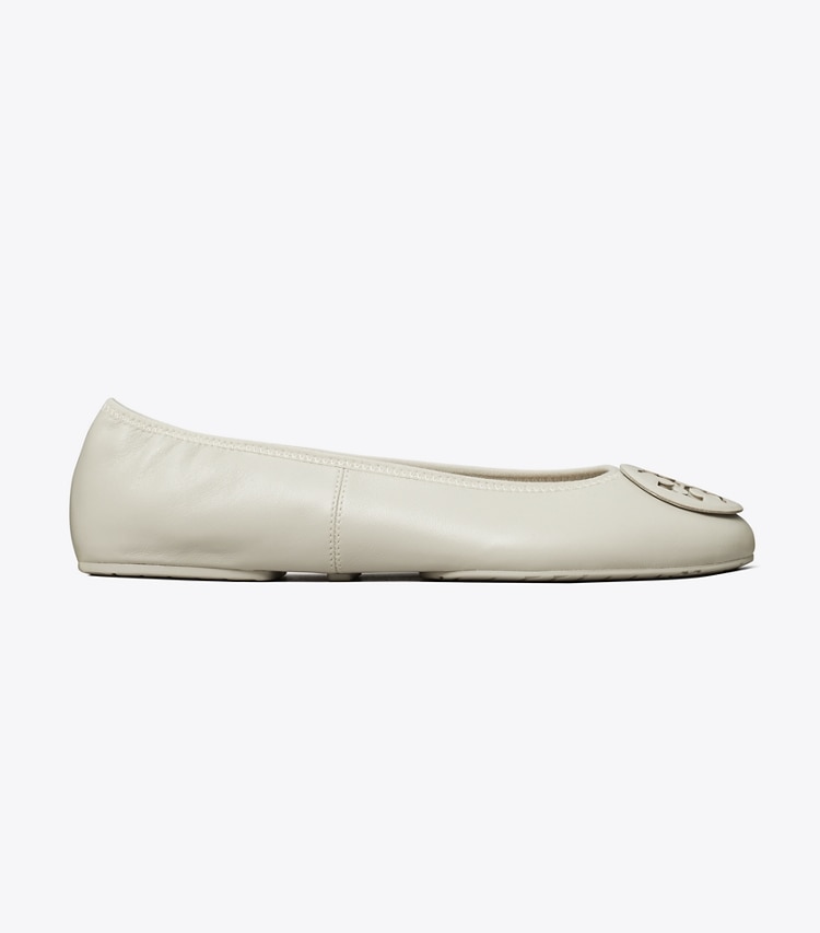 Tory Burch designer flats Reva Travel Ballet in ASH CLOUD side