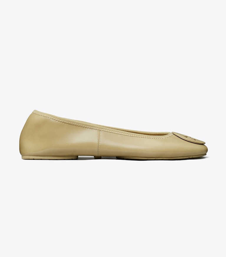 Tory Burch designer flats Reva Travel Ballet in PALO SANTO / PALO SANTO angle