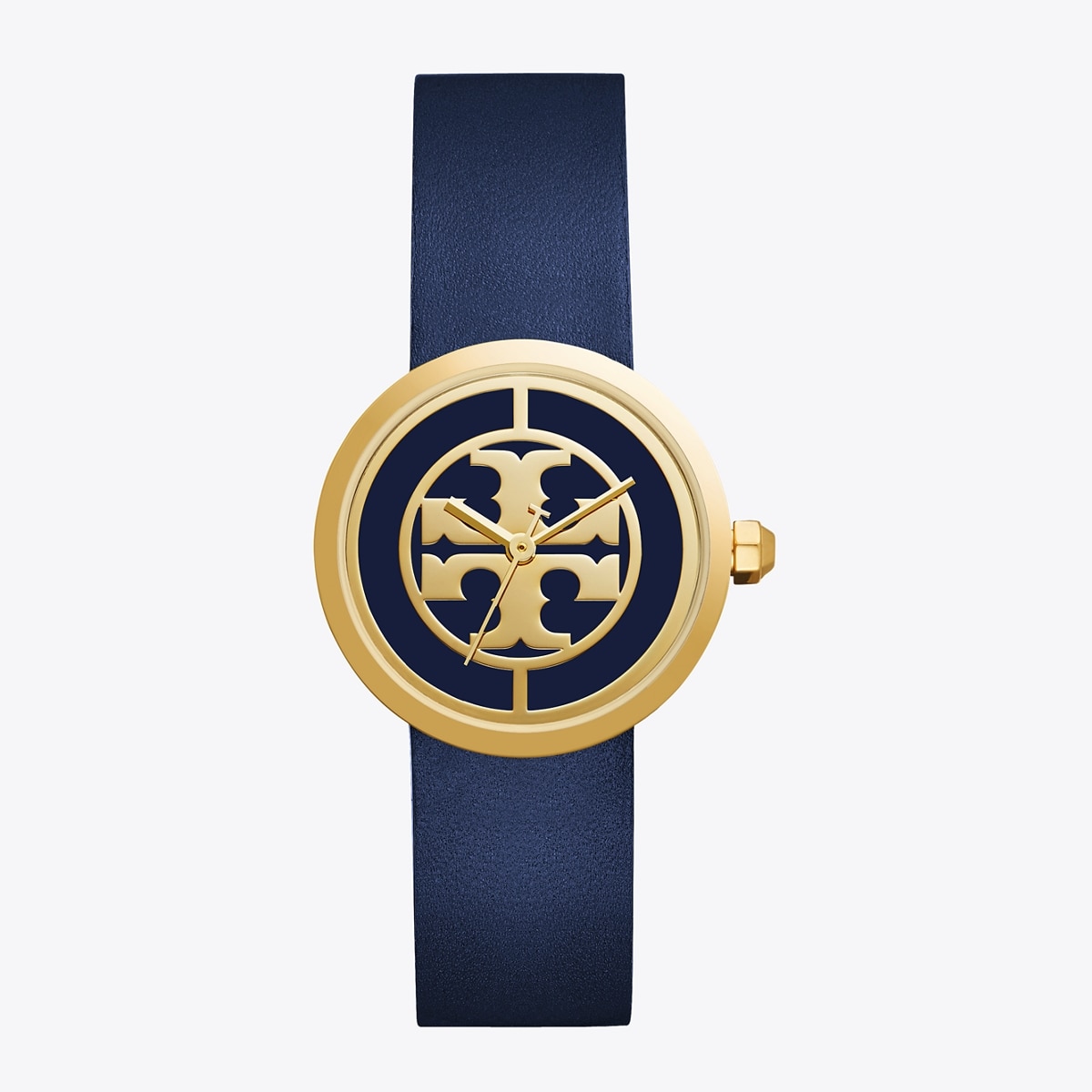 Reva Watch, Navy Leather/Gold-Tone, 36 MM: Women's Watches | Strap Watches  | Tory Burch EU