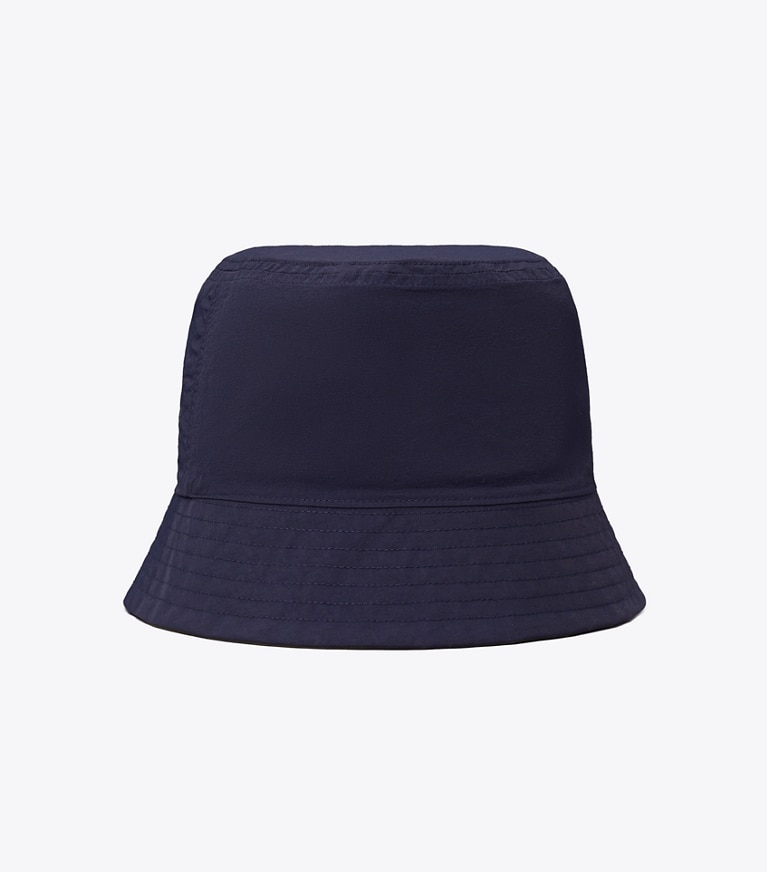 Tory Sport designer hats Reversible Nylon Bucket Hat in Light Olive angle