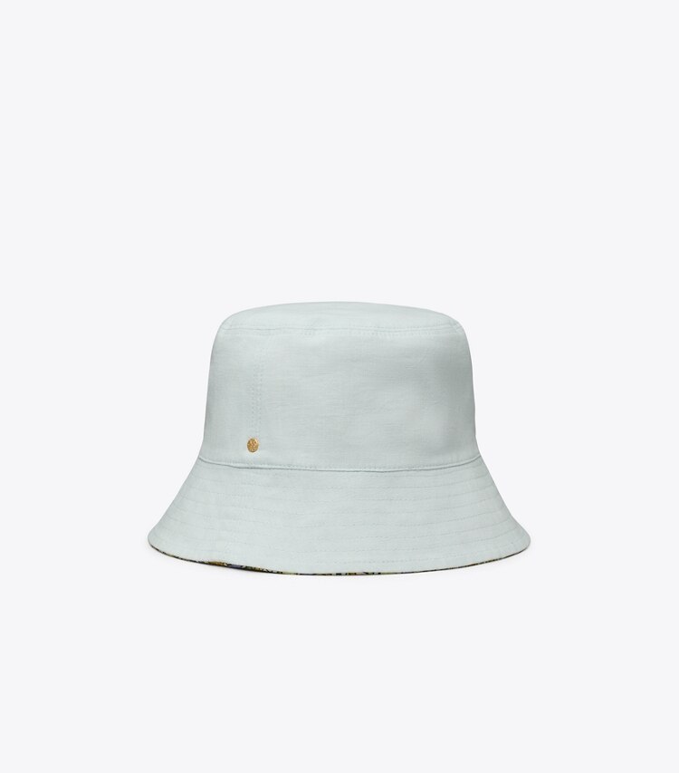 Tory Burch designer hats Reversible Short-Brim Basket-Weave Bucket Hat  in Multi packable reversible