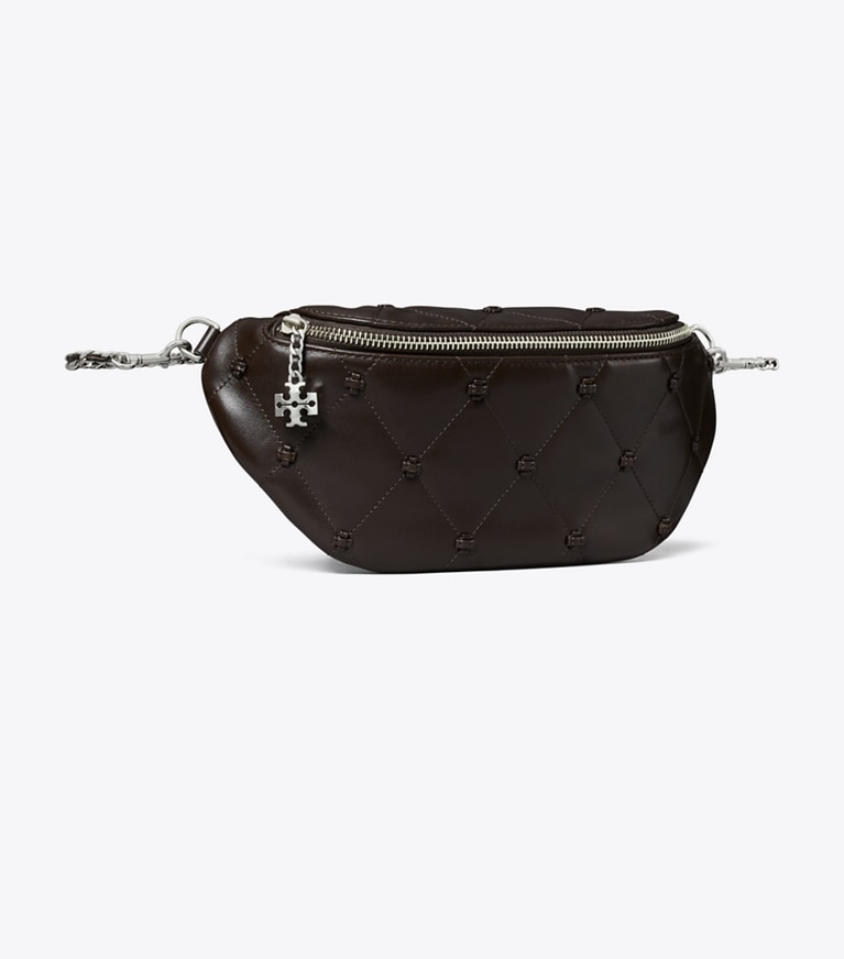 Tory Burch diseñador riñoneras Riñonera Bunny Knot en Cocoa ángulo