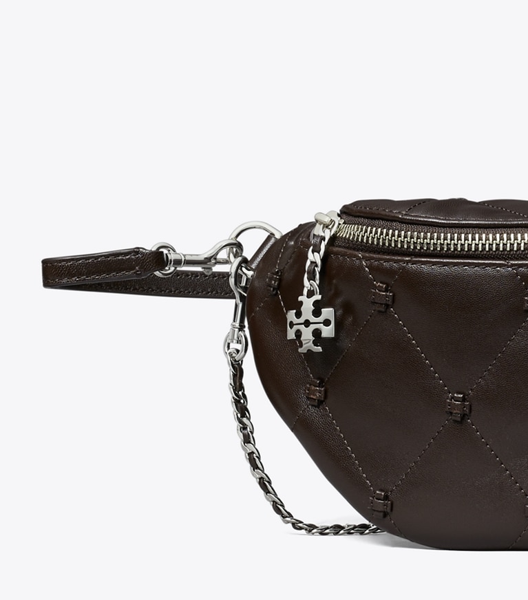 Tory Burch diseñador riñoneras Riñonera Bunny Knot en Cocoa detalle