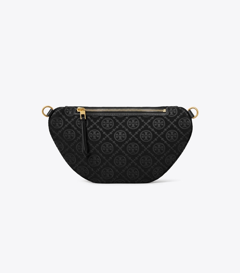 Tory Burch diseñador riñoneras Riñonera con monograma de T en Black parte trasera