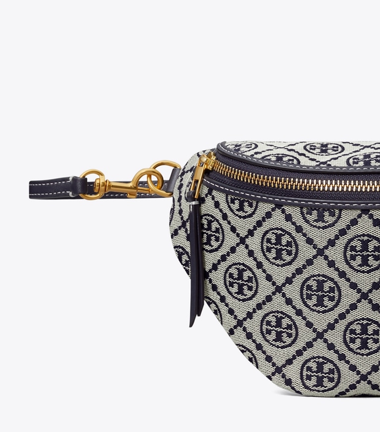 Tory Burch diseñador riñoneras Riñonera con monograma de T en Tory Navy detalle