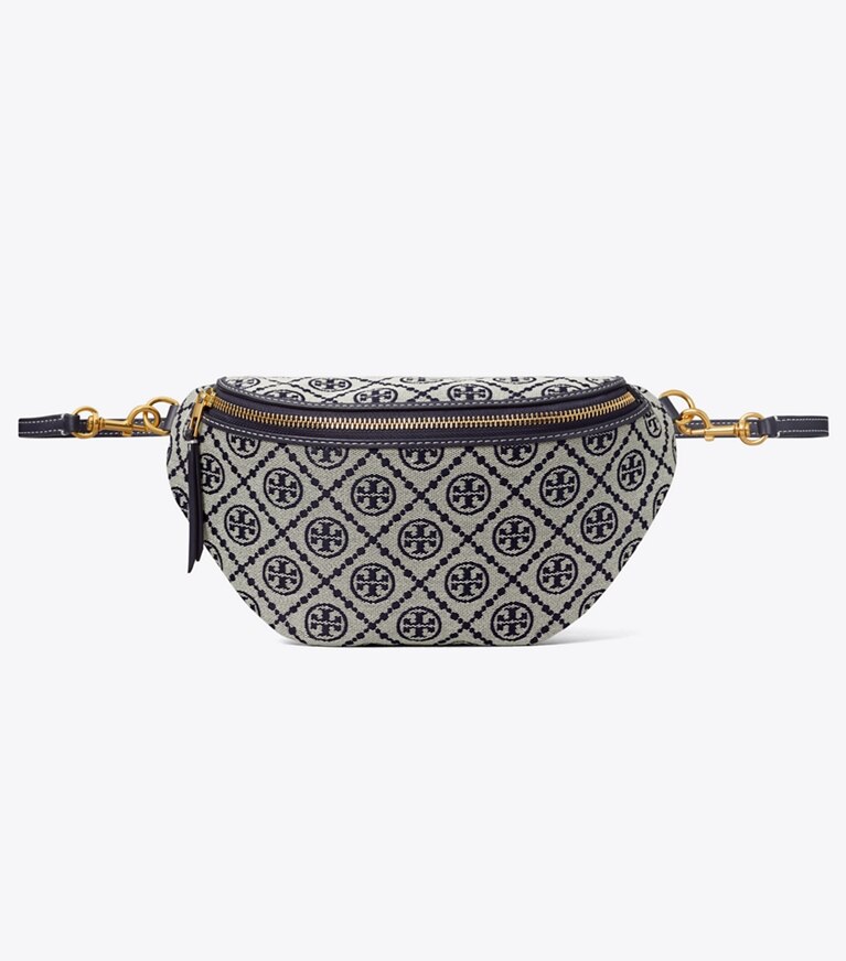 Tory Burch diseñador riñoneras Riñonera con monograma T en Tory Navy frente