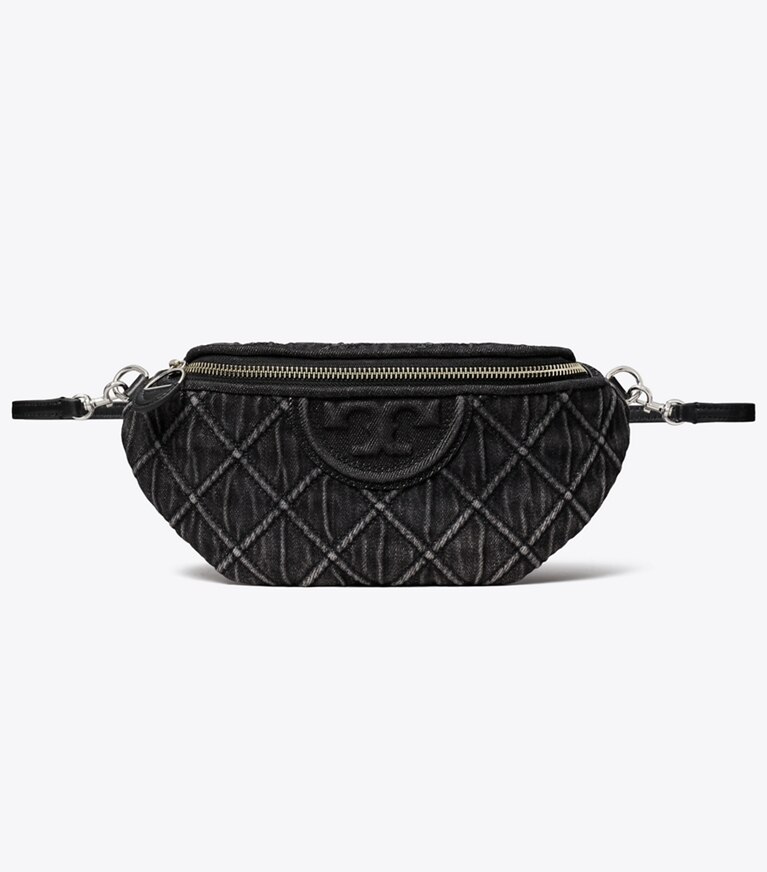 Tory Burch diseñador riñoneras Riñonera de mezclilla Fleming en Black adicional