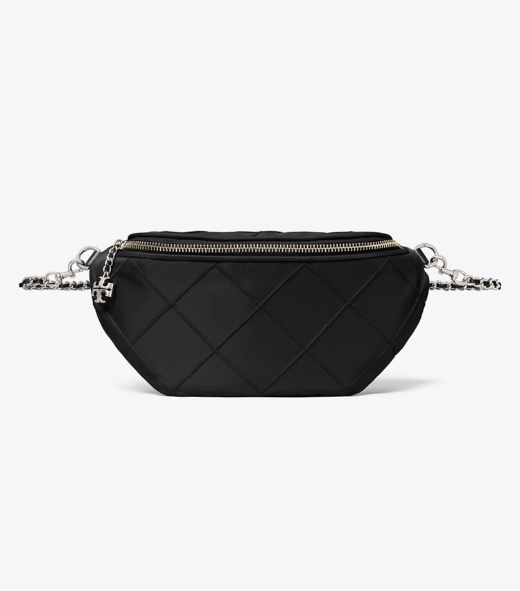 Tory Burch diseñador riñoneras Riñonera de nailon Fleming en Black frente