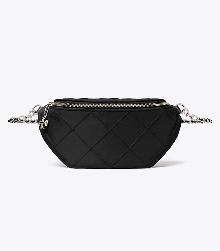 Tory Burch diseñador riñoneras Riñonera de nailon Fleming en Black frente