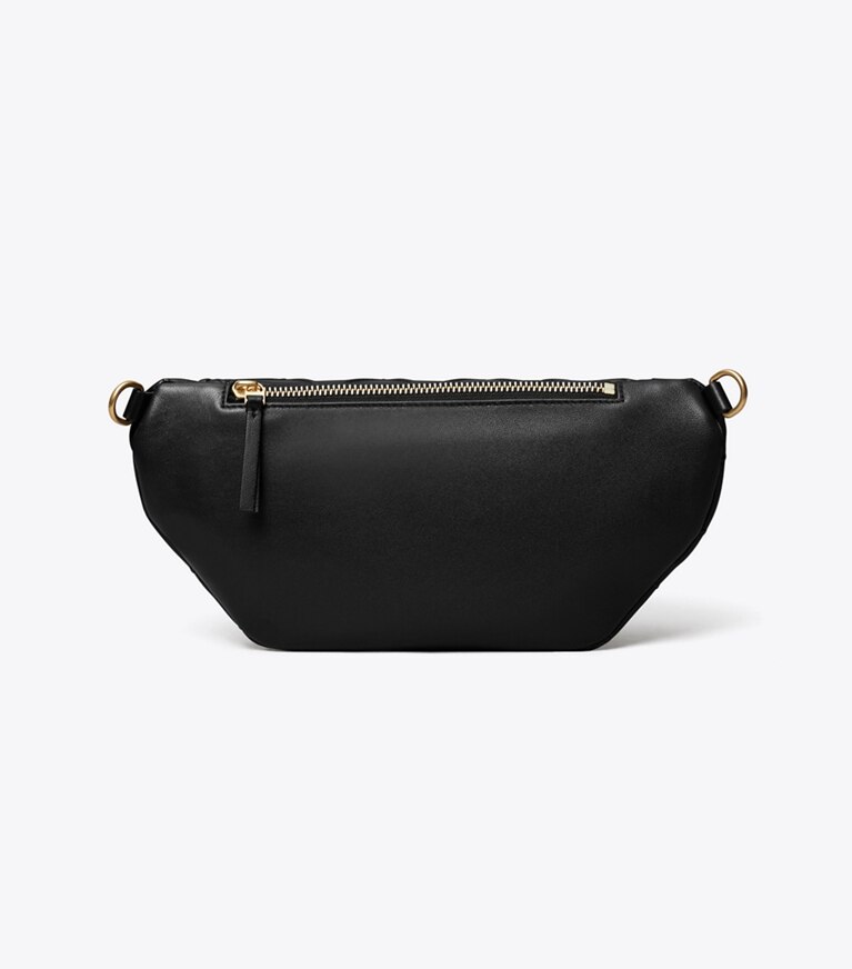 Tory Burch diseñador riñoneras Riñonera suave Fleming en Black volver